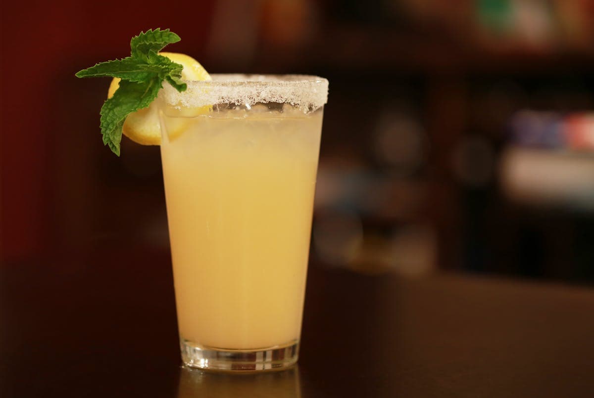 Fresh-squeezed lemonade with mint